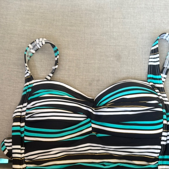 Striped One Piece Swimsuit - Picture 3 of 9
